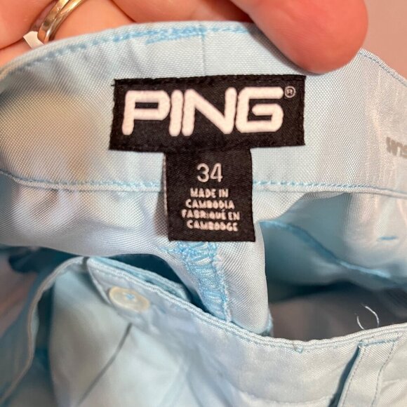 Ping Men's Light Blue Golf Shorts Size 34 - Picture 4 of 5